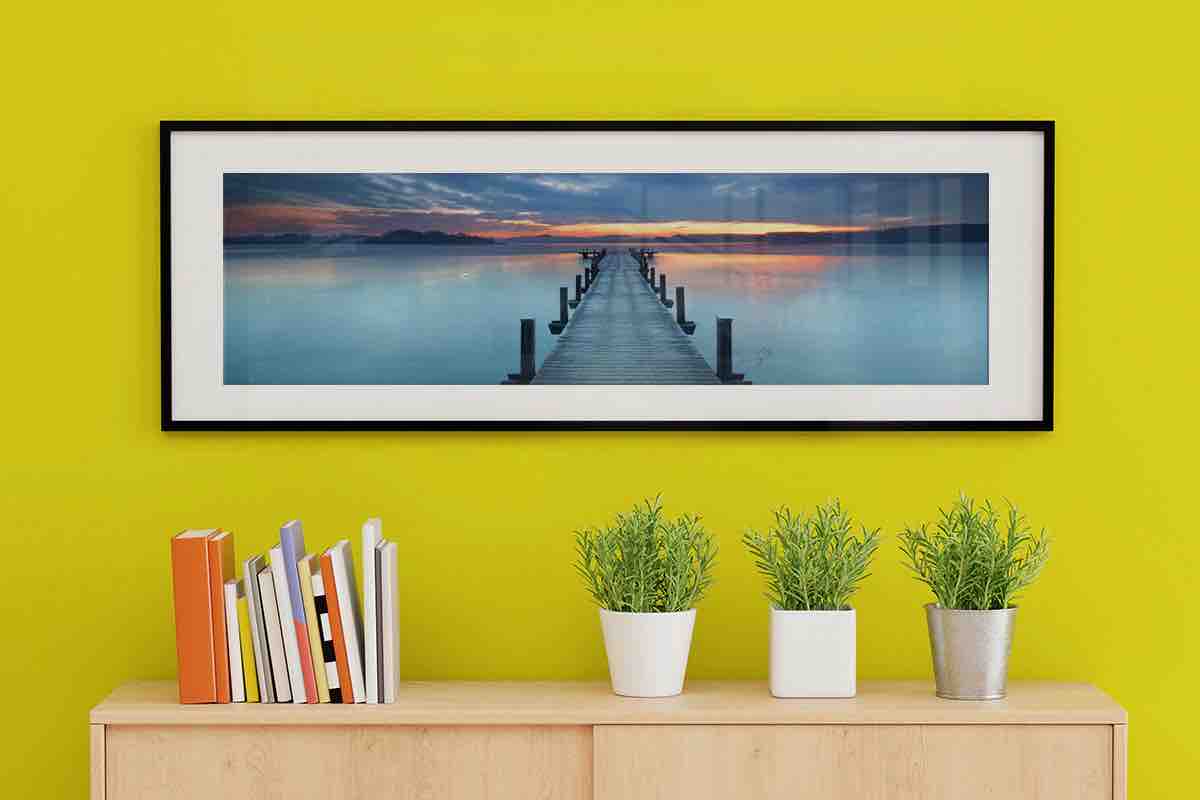 A framed panoramic photo printed at Posterjack