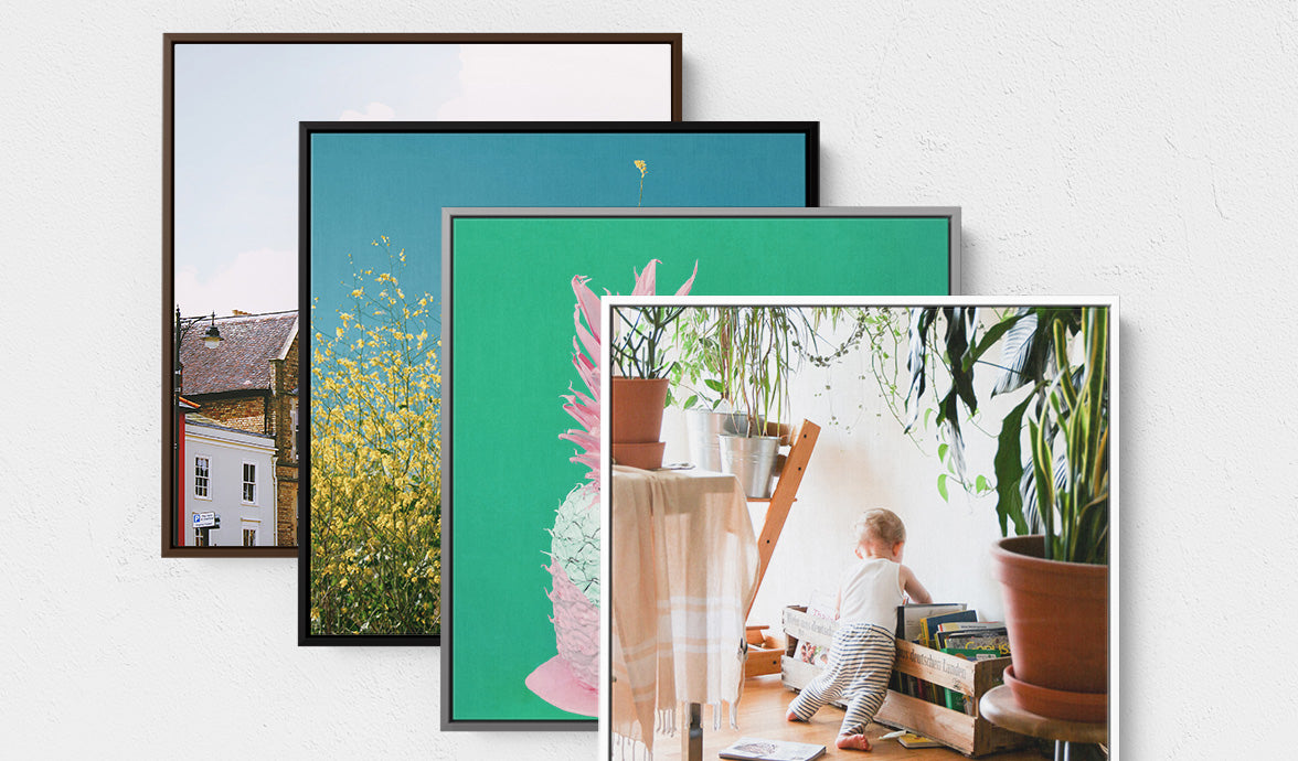 Gallery Box Floater Frame Colour Options