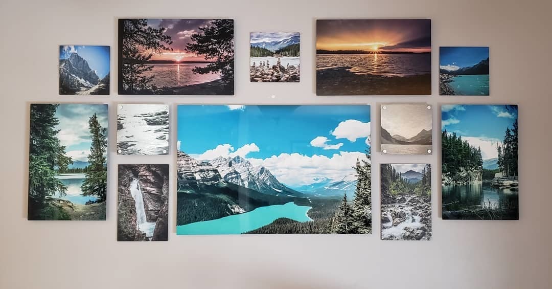 Gallery Wall of Metal Prints Shared by Posterjack Customer