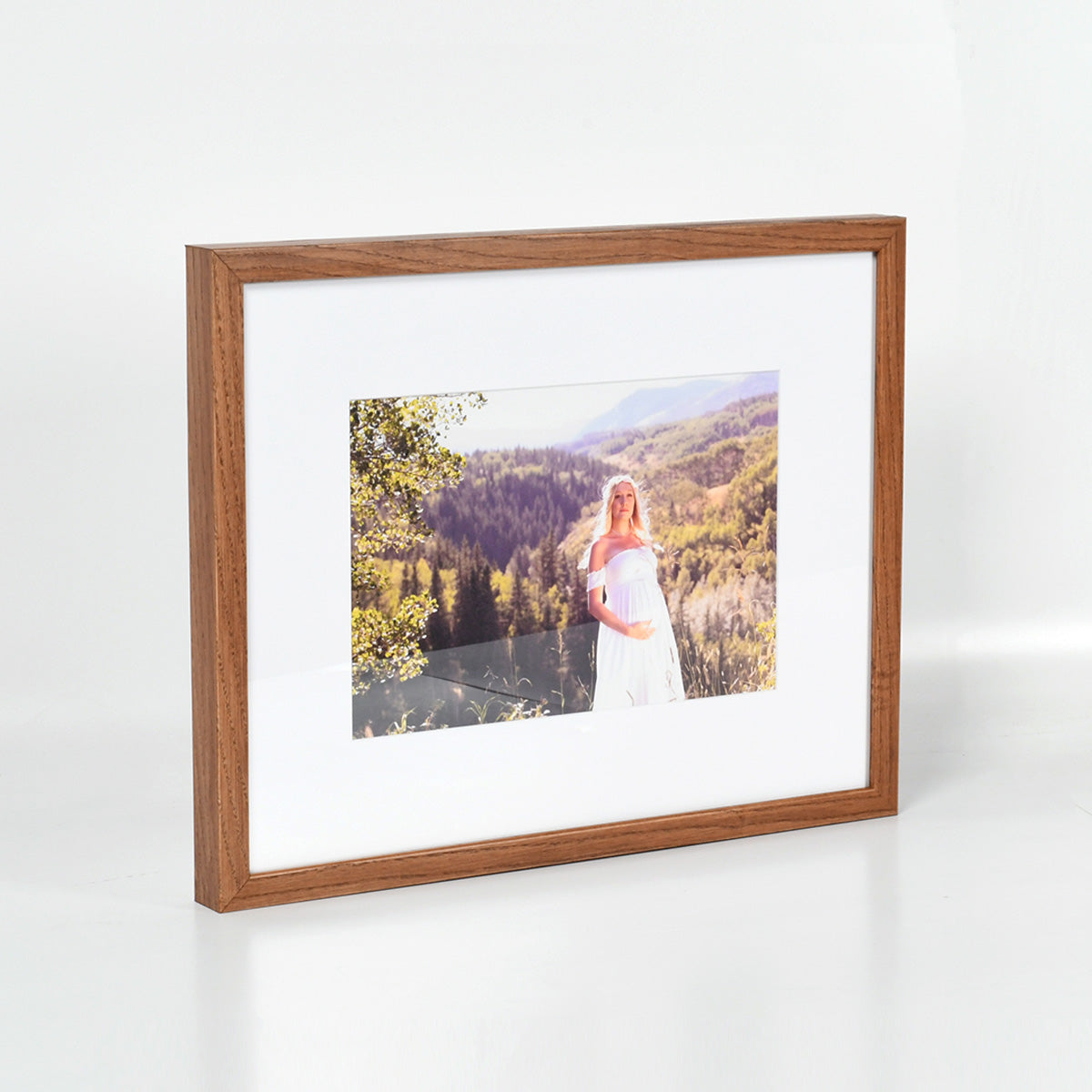 Maternity Photo in Light Walnut Gallery Frame - Printed by Posterjack Canada