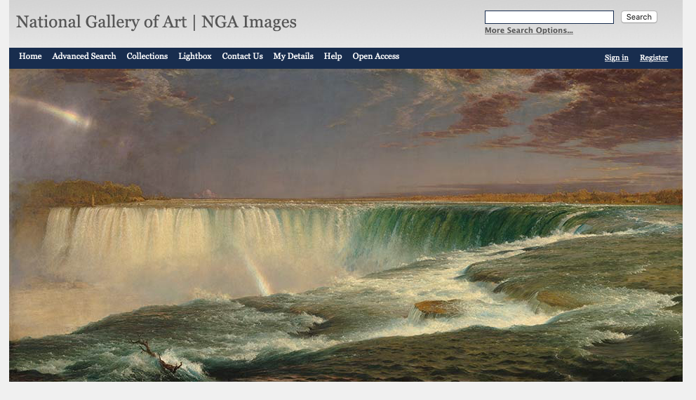 National Gallery of Art Website Screenshot