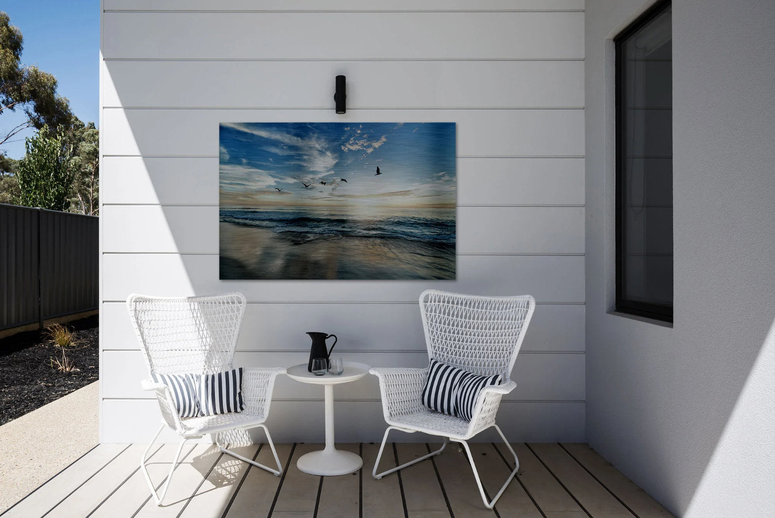 Outdoor Metal Wall Decor - Photo Printed on Brushed Aluminum