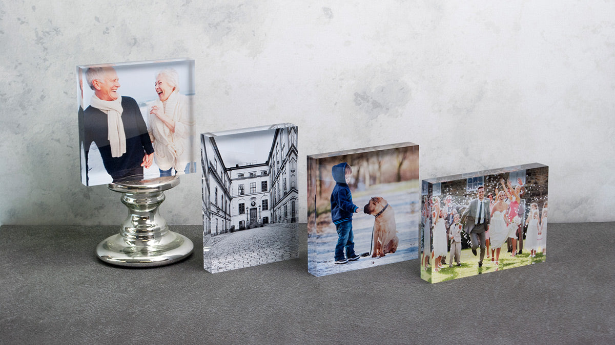Photos Printed on Acrylic Blocks - Father's Day Gift Ideas for Dad
