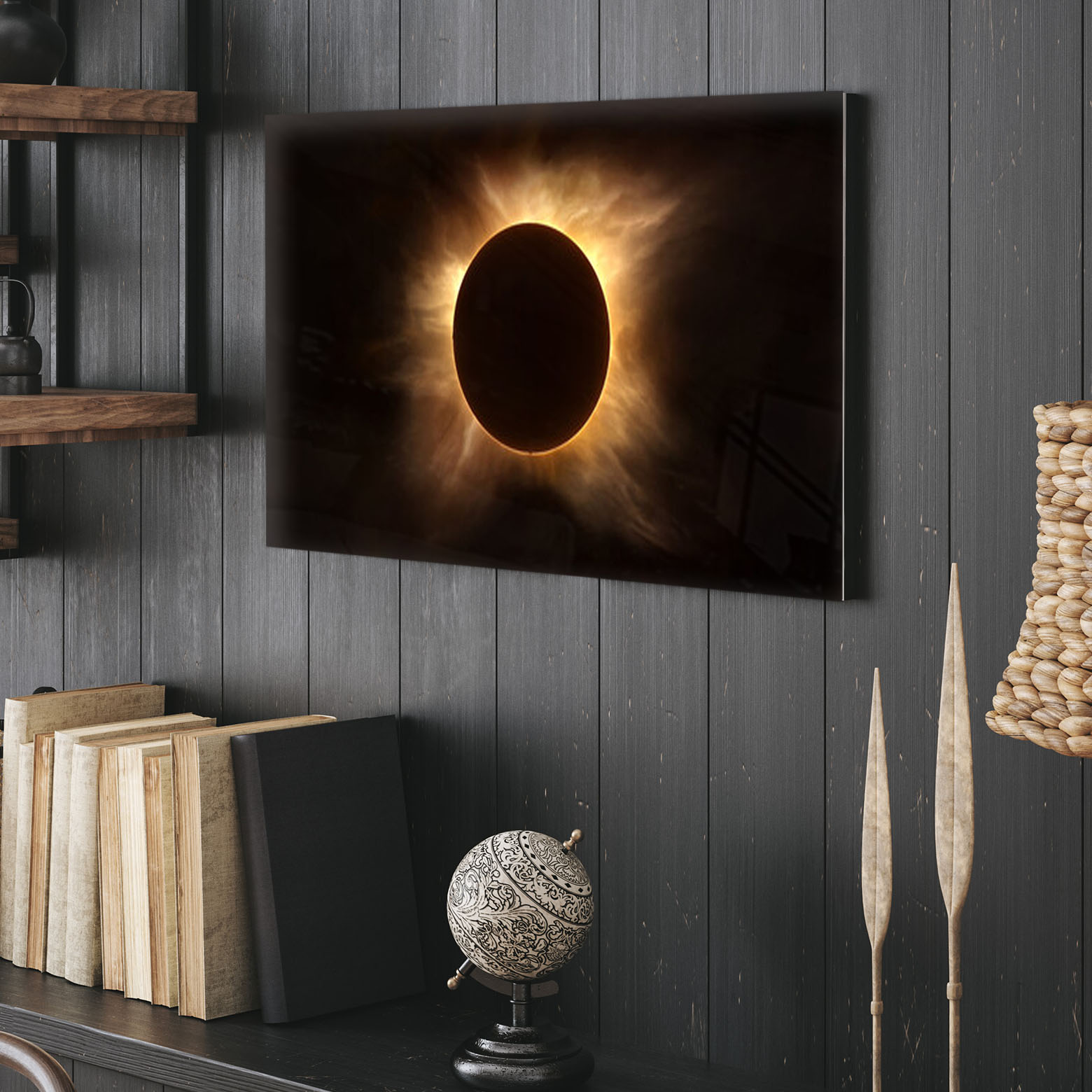 Solar Eclipse Picture Printed on Acrylic
