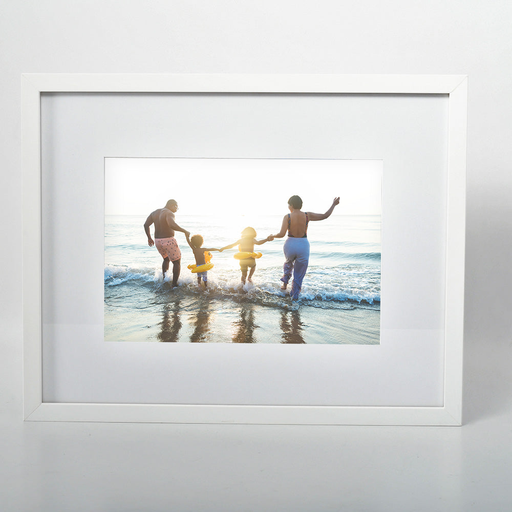 White Essential Framed Photo