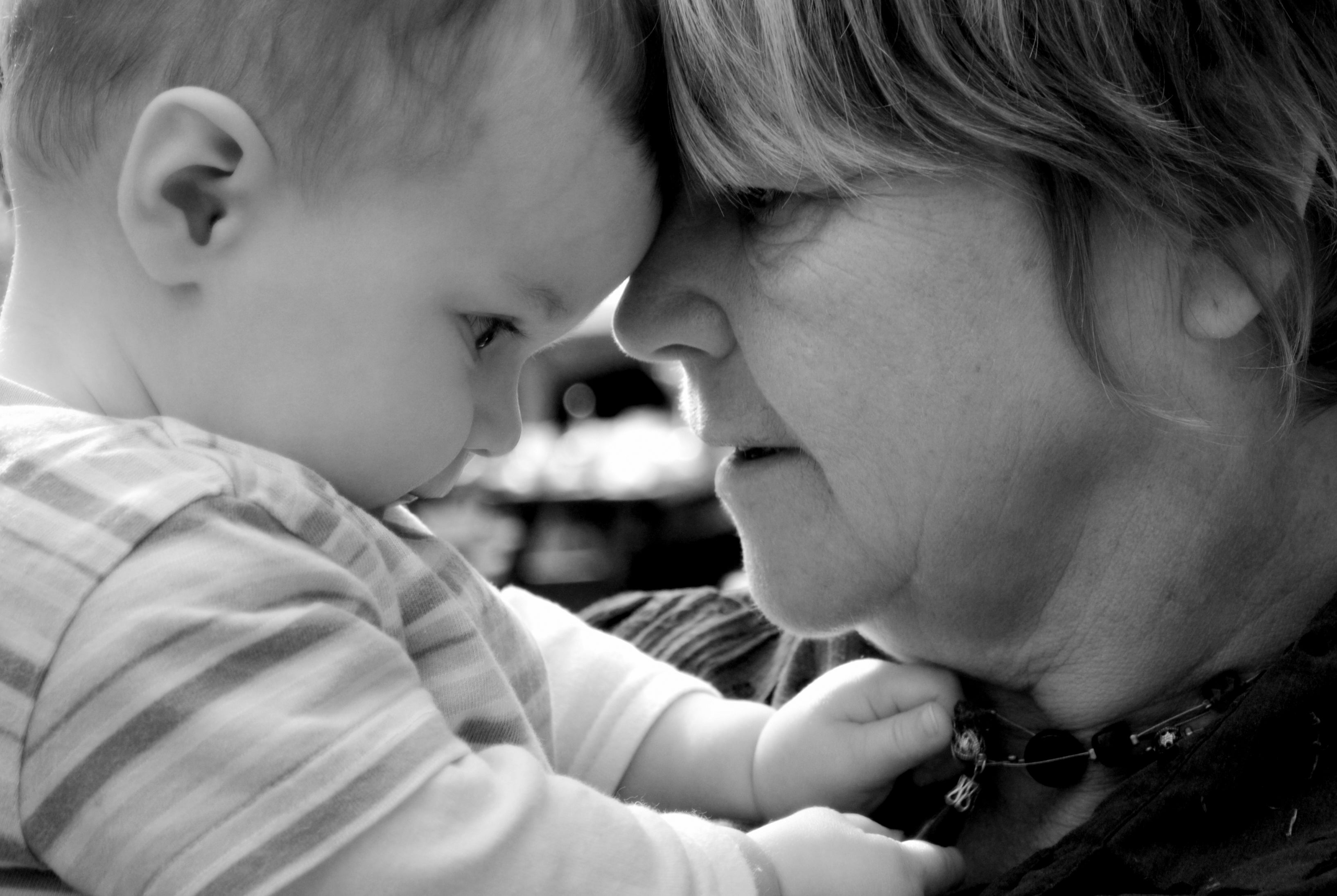 Photo of baby and grandmother