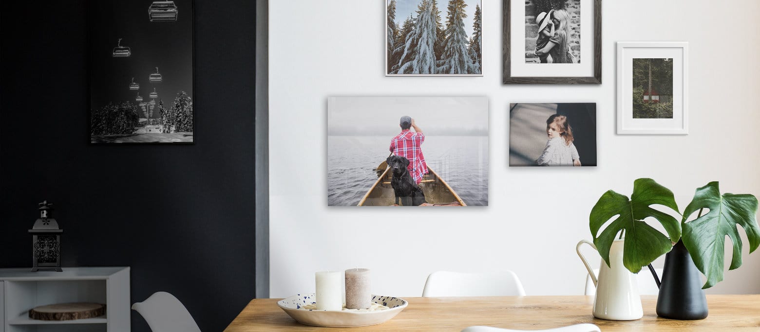 Various Types of Photo Prints Displayed on the Wall