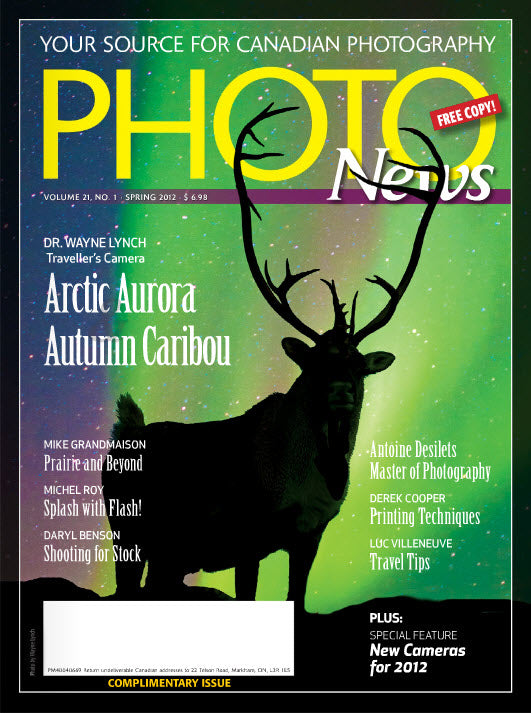 Cover of PHOTONews a free Canadian Photography Magazine