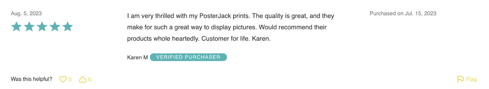 "Customer for Life" Posterjack Acrylic Photo Print Review