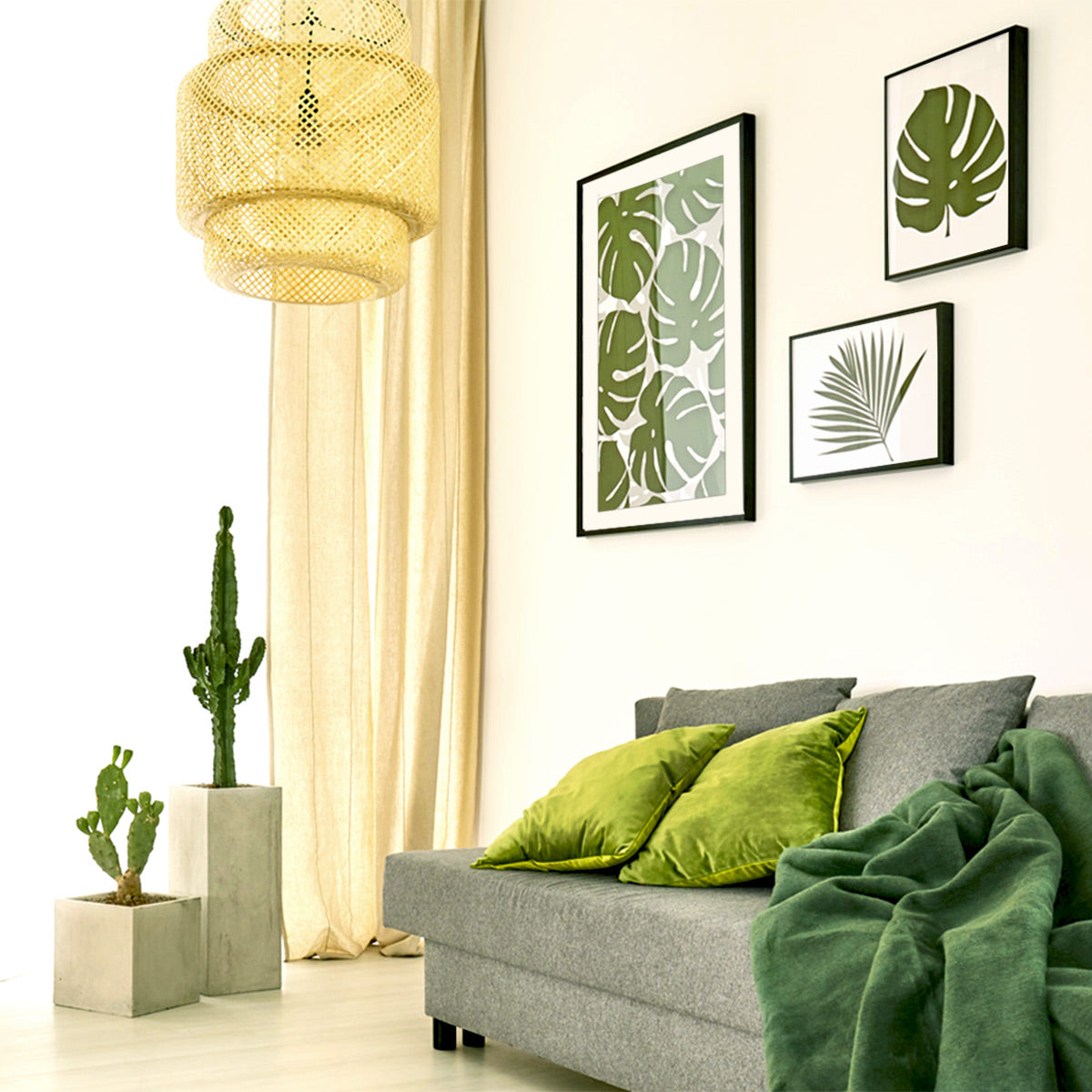 Decorating with greenery and Posterjack photo art prints - interior design tips