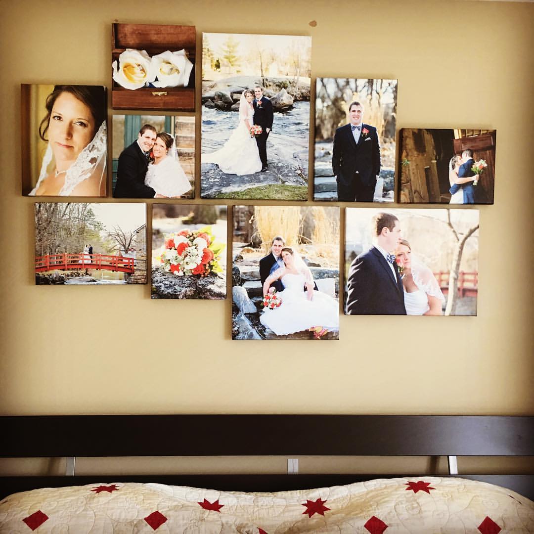 Gallery Wall of Wedding Photos