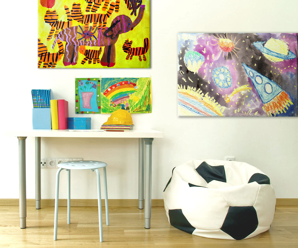 Posterjack Canvas Prints Displaying a Child's Artwork