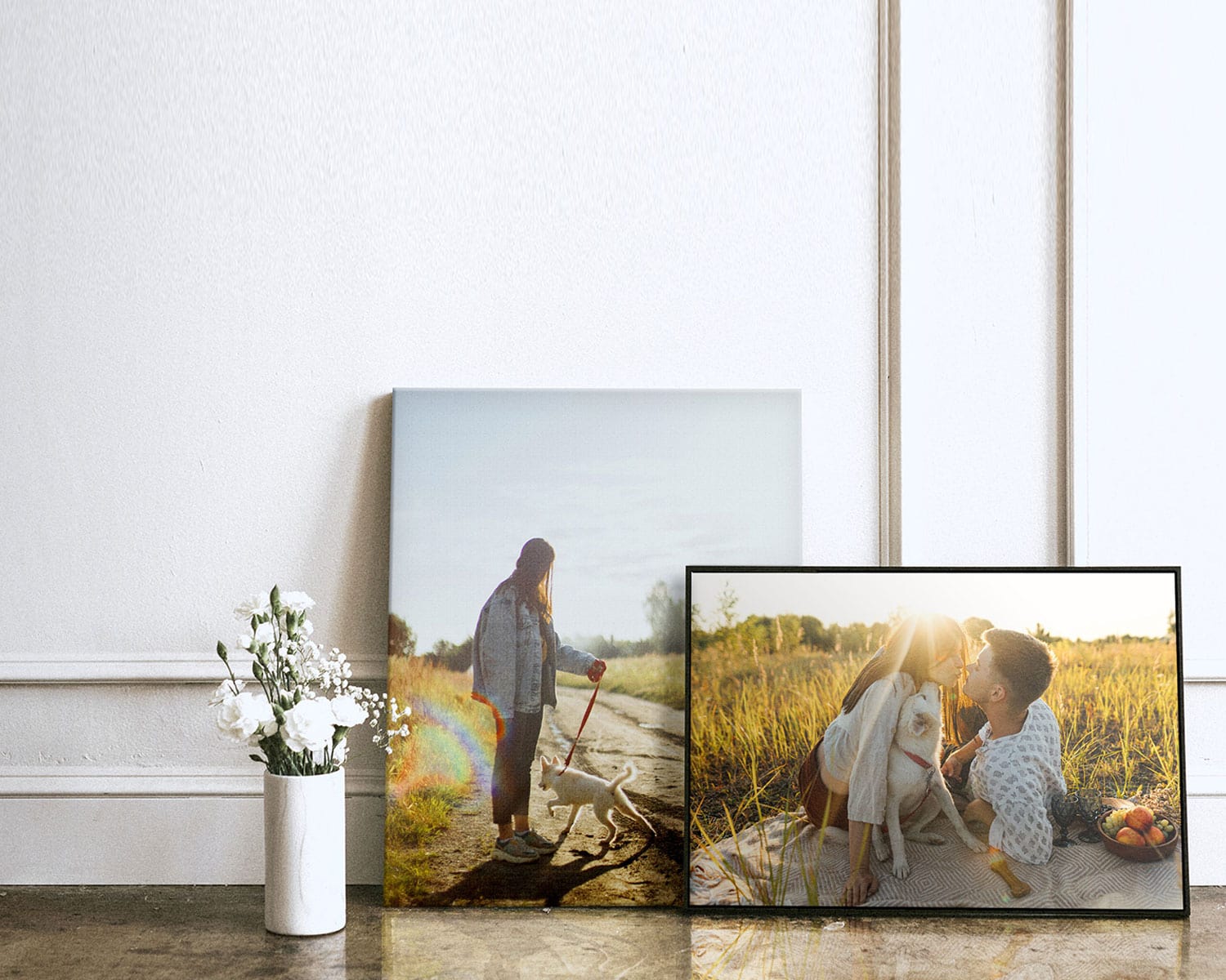 Example of Photos Printed on Two Types of Canvas Print Styles