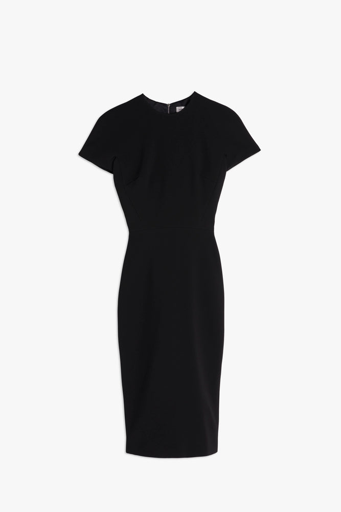 Victoria Beckham Fitted T-Shirt Dress In Black 16