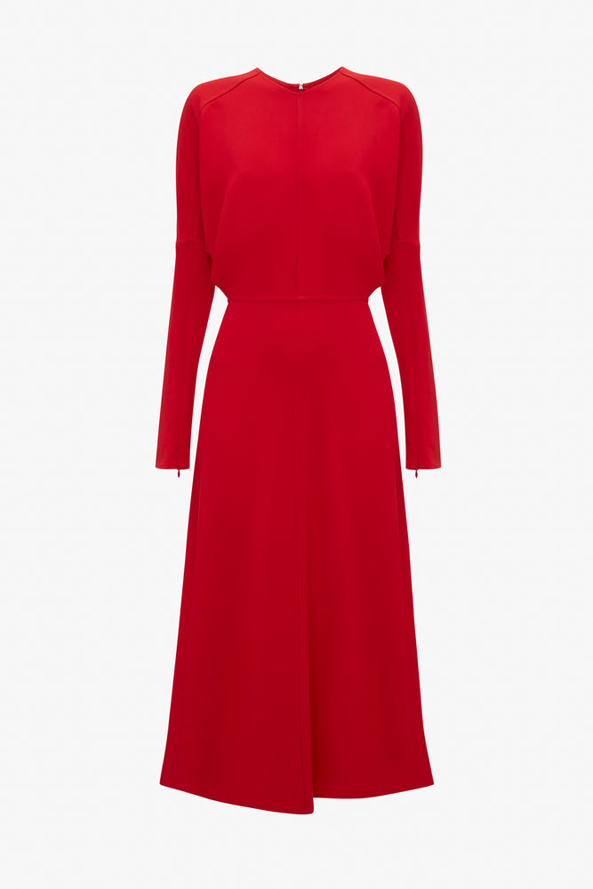 Victoria Beckham Dolman Midi Dress In Red 16 product