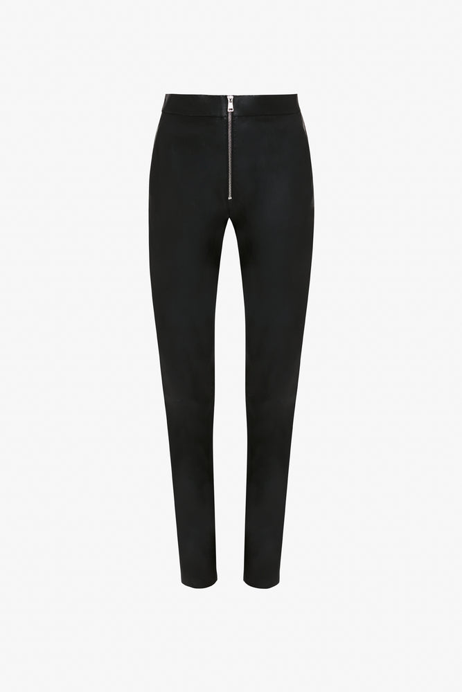 Victoria Beckham Slim Leather Trouser in Black 14 product