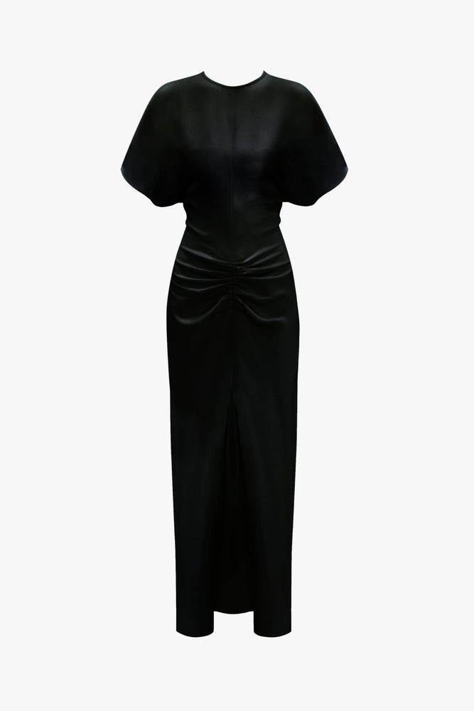 Victoria Beckham Gathered Waist Midi Dress In Black 16 product