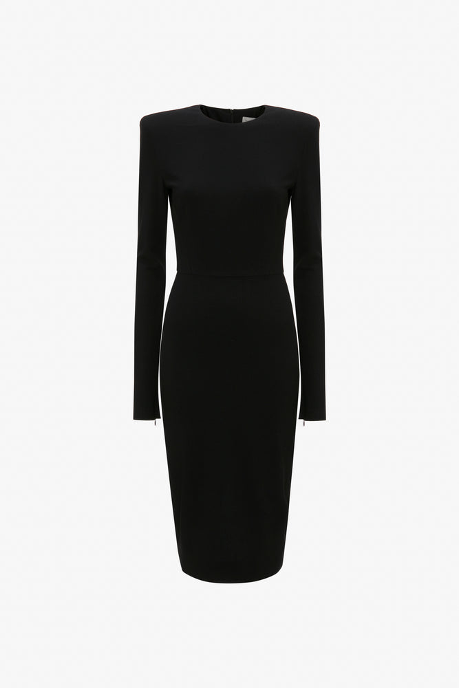 Victoria Beckham Long Sleeve T-Shirt Fitted Dress In Black 16 product
