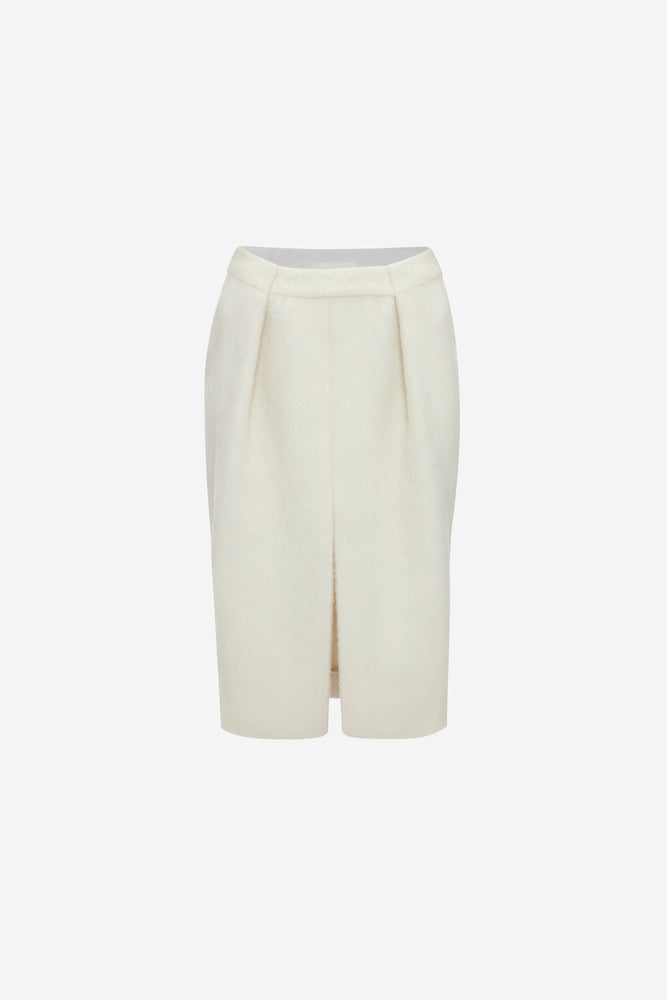 Victoria Beckham Tailored Midi Skirt In Ivory 14 product