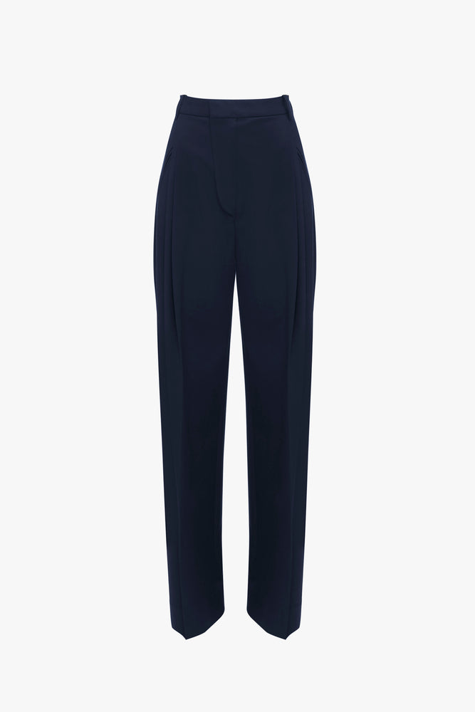 Victoria Beckham Wide Leg Trouser In Midnight 14