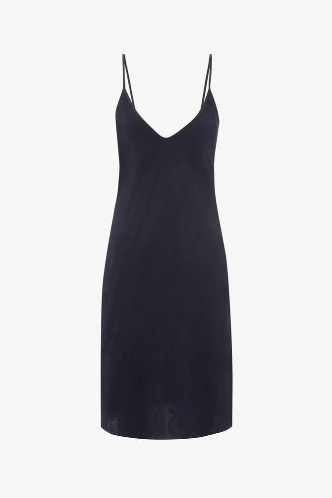 Victoria Beckham Pyjama Slip Dress In Navy XL