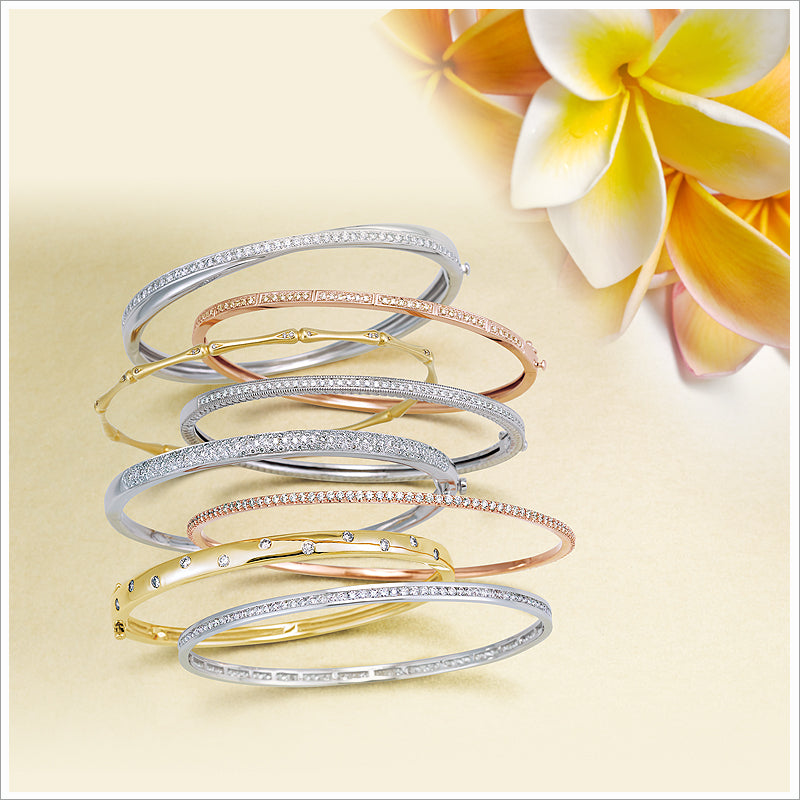 Bracelets in Gold, Silver and Leather by The Black Bow Jewelry Company