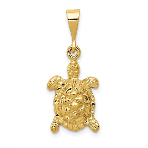 3D Whale Tail Charm Gold Plated Brass Sea Creature Fish Tail