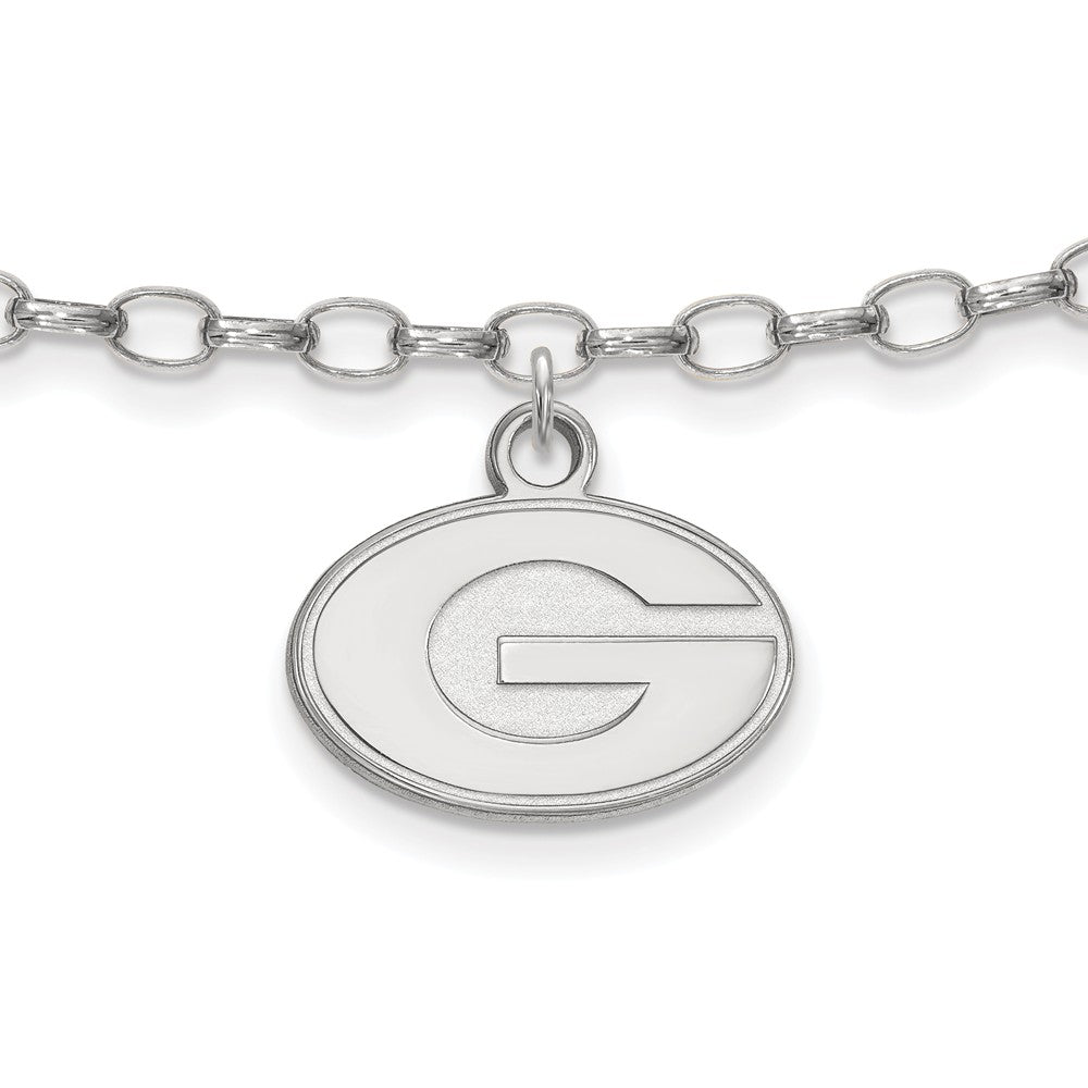 Image of Sterling Silver University of Georgia Anklet, 9 Inch