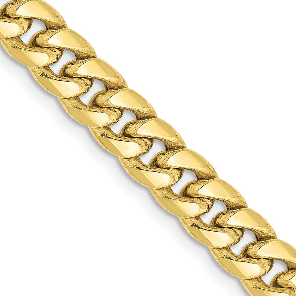 Men's 6mm 10K Yellow Gold Hollow Cuban Curb Chain Necklace