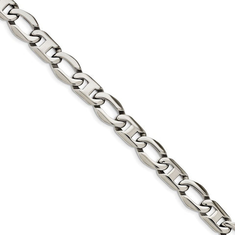 Sterling Silver Puffed Mariner Anchor Mens Chain 12 mm 30 36 inch
