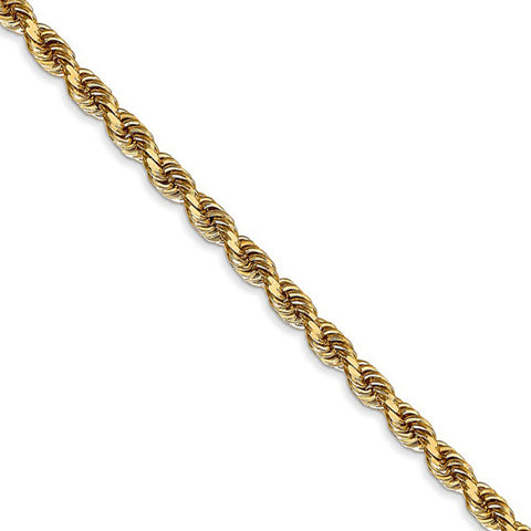 Solid 14K Gold Glitter Rope 18-30 2.5mm Chain, Color: Gold - JCPenney