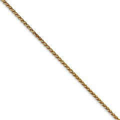 1.25mm, 14k Yellow Gold, Solid Box Chain Necklace - Black Bow