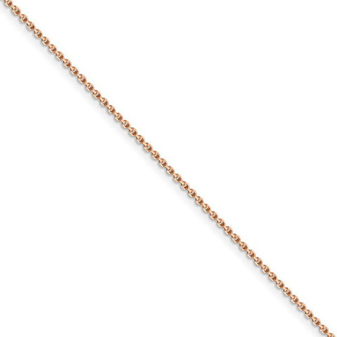 Box Chain Solid 14k Rose Gold Necklace Cable Round Link Hollow , 1.8 mm |  eBay