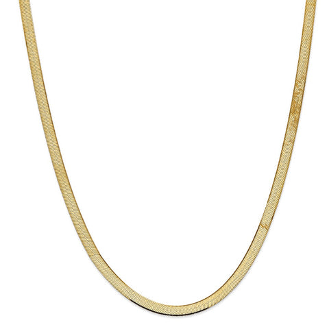 Braided Herringbone Necklace | Gold