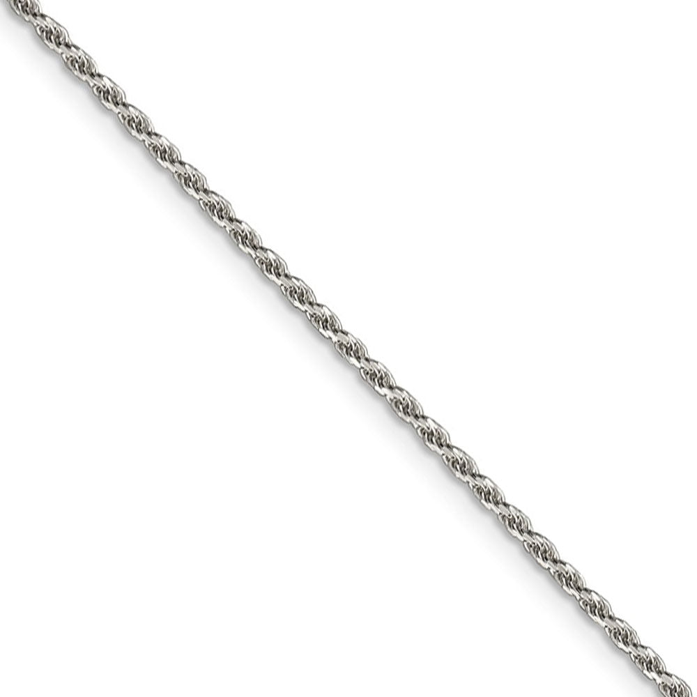 Image of 1.7mm, Sterling Silver Diamond Cut Solid Rope Chain Necklace