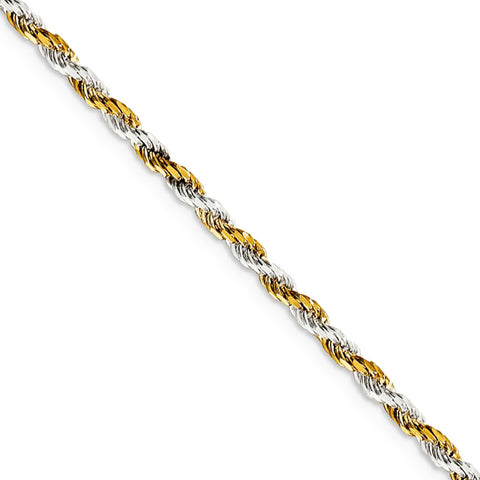 Real 18K Yellow Gold Bracelet For Women 1.8mm Twist Rope Link 7inch Length