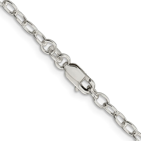 925 Sterling Silver Elongated Cable Chain Necklace for Men — WE