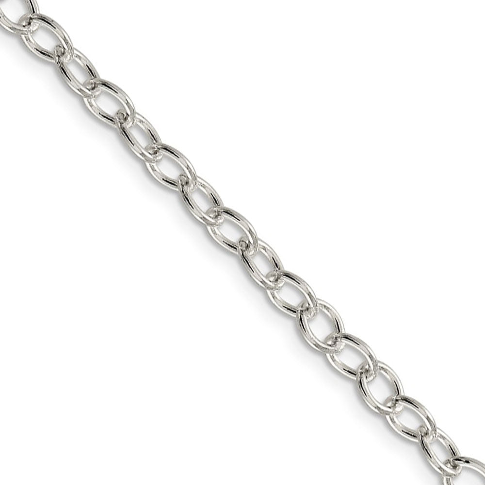 Image of 5.3mm, Sterling Silver, Solid Oval Cable Chain Necklace