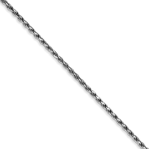 Solid 10K White Gold Franco Chain 1.75mm, White Gold Chain, Genuine White  Gold Box Chain