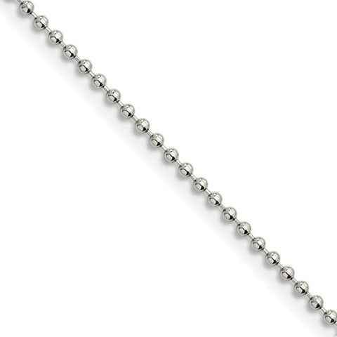 1.15mm, 14K White Gold, Cable Rope Chain Necklace, 20 inch by The Black Bow Jewelry Co.