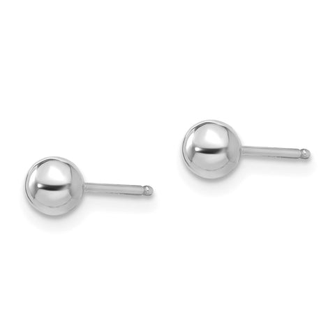 Reversible 4mm Crystal and Ball Screw Back Earrings in 14k Yellow Gold -  The Black Bow Jewelry Company