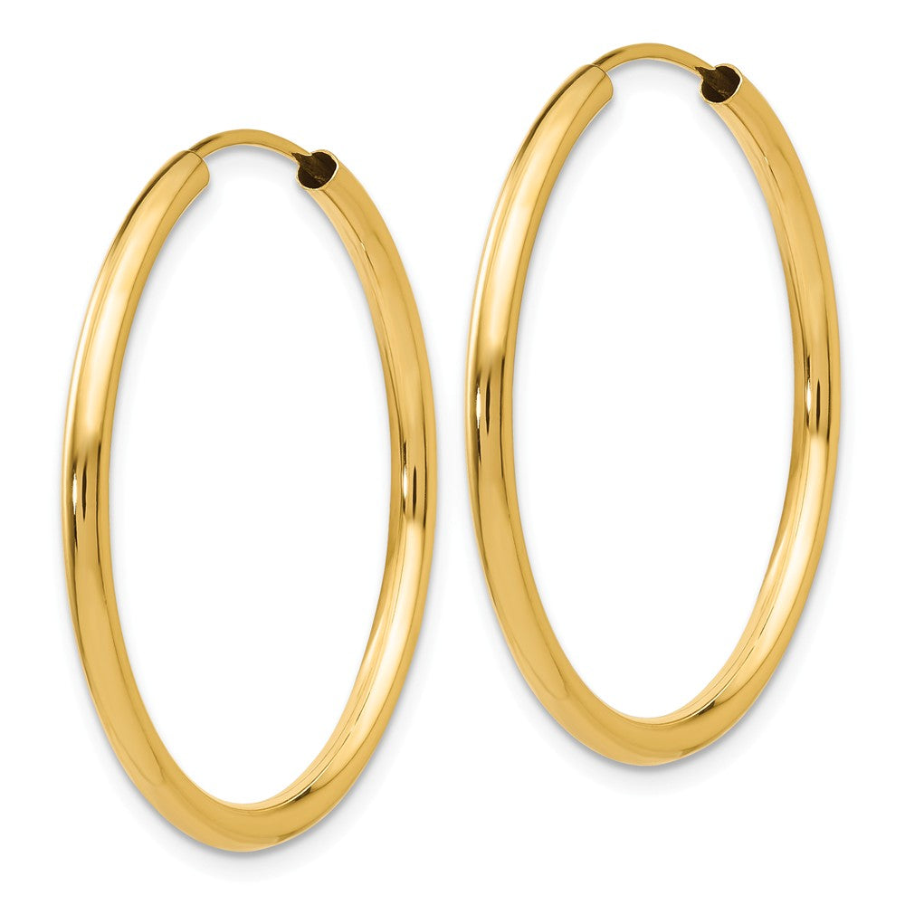 2mm-x-30mm-14k-yellow-gold-polished-round-endless-hoop-earrings