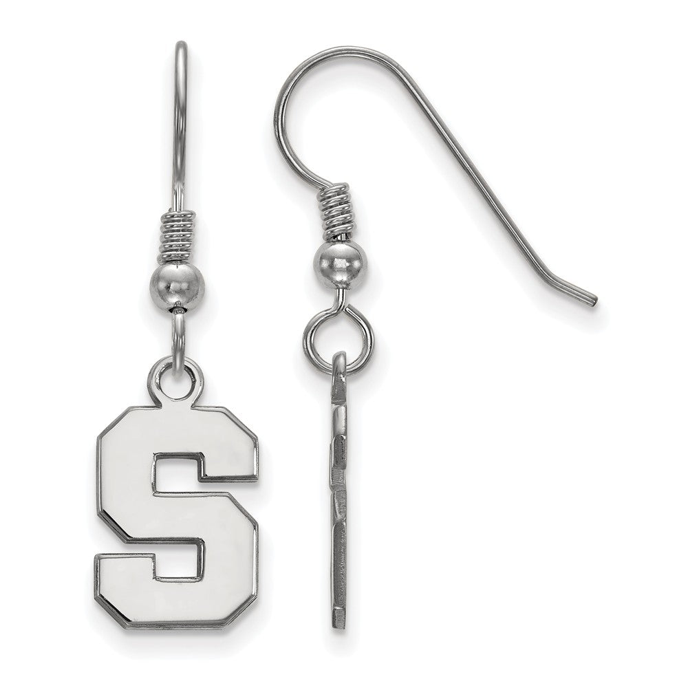 Image of Sterling Silver Michigan State University Small 'S' Dangle Earrings