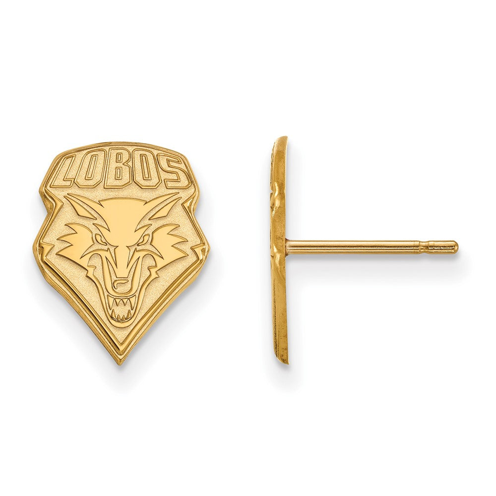 10k Yellow Gold University of New Mexico Small Post Earrings– The Black