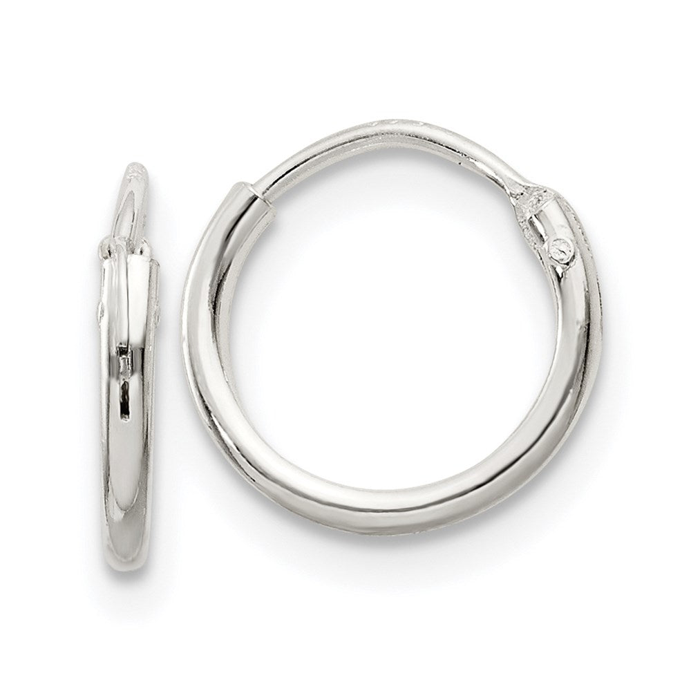 1.3mm, Sterling Silver, Endless Hoop Earrings - 10mm (3/8 Inch) - The ...