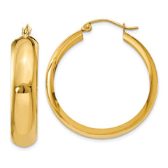 14K Gold Linea Tapered Hoop Earrings – Baby Gold