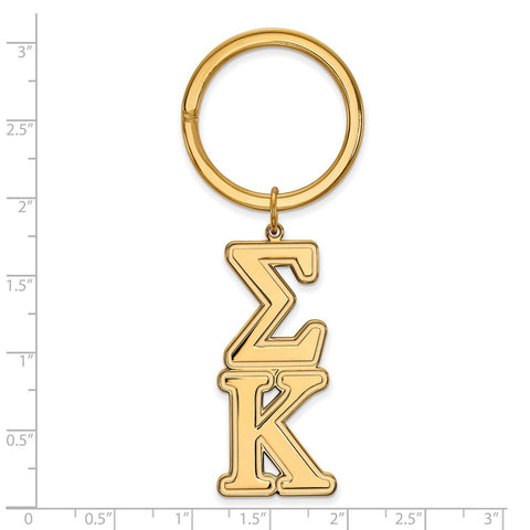 Pearl & Crystal Gold-tone Initial Keychain - K