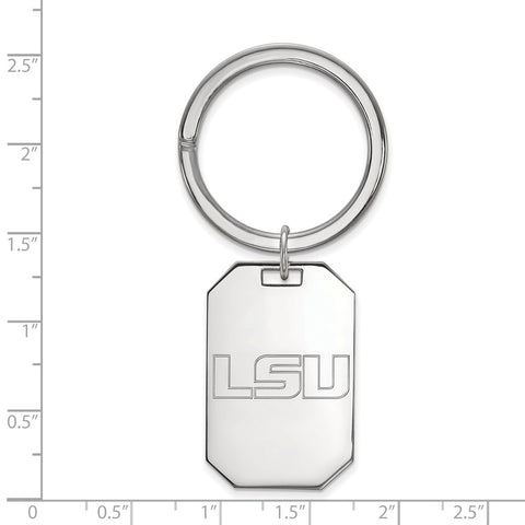 14K Yellow Gold Louisiana State SM 'LSU' Logo Necklace - 22 inch by The Black Bow Jewelry Co.