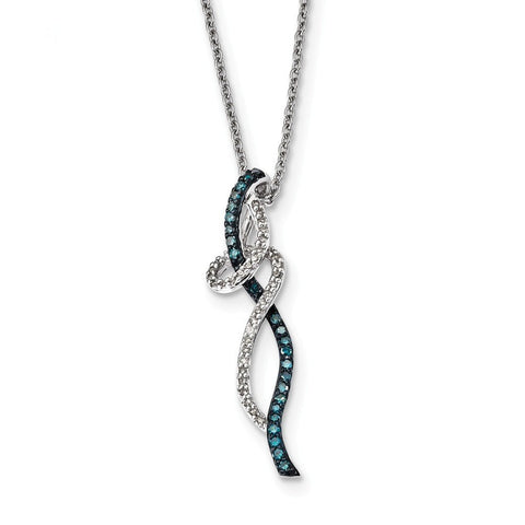 Sterling Silver And Glittered Bow Necklace 001-605-00190, Minor Jewelry  Inc.