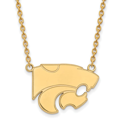 14k Gold Plated Silver Louisiana State Small LSU Pendant Necklace - The  Black Bow Jewelry Company